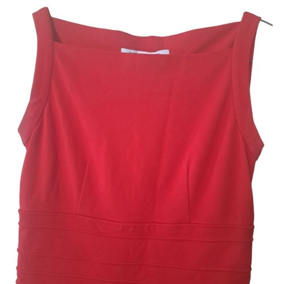 Diane Von Furstenberg Kimmie  Midi Dress in Cherry Red 🍒 - Picture 7 of 16